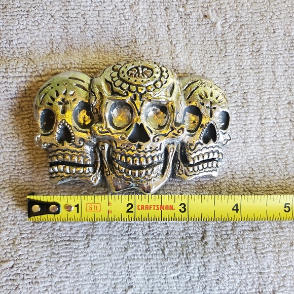 Rock Rebel Sugar Skull Belt Buckle - Picture 4 of 5